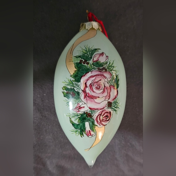 Vintage 5" Decorative Holiday Glass Ornament - Picture 1 of 4